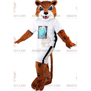 BIGGYMONKEY™ Mascot Costume Tiger, Brown Cougar, Wild Cat