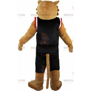 BIGGYMONKEY™ Maskotdräkt Tan Sabeltand Tiger i sportkläder - Tiger maskot - BIGGYMONKEY_011458 - BiggyMonkey.com