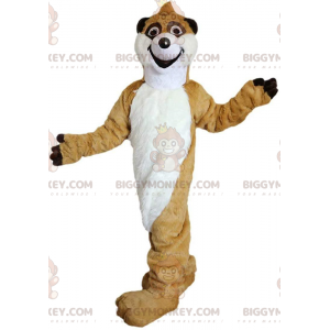 BIGGYMONKEY™ Maskottchenkostüm aus beige-weißem