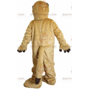 Costume de mascotte BIGGYMONKEY™ de suricate beige et blanc géant, costume du désert - Animaux de la forêt - BiggyMonkey.com