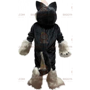 Kostium maskotki BIGGYMONKEY™ z szarego i białego psa husky