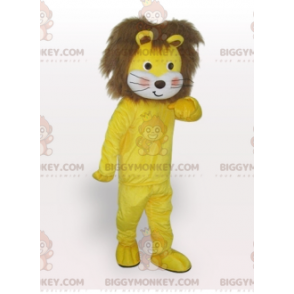 Kostým maskota lva BIGGYMONKEY™ měkkého a chlupatého žlutého a hnědého - Maskoti lva - BIGGYMONKEY_01319 - BiggyMonkey.com