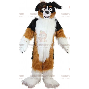 Costume de mascotte BIGGYMONKEY™ de chien tricolore, costume de