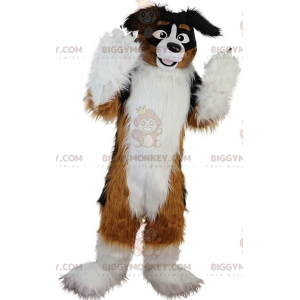 Disfraz de mascota de perro tricolor BIGGYMONKEY™, disfraz de