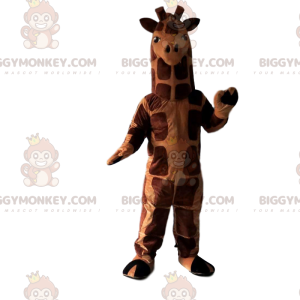 BIGGYMONKEY™ Giant Brown and Orange Giraffe Mascot Costume