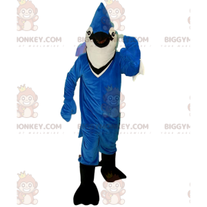 Sinivalkoinen jay BIGGYMONKEY™ maskottiasu, kaunis värikäs lintuasu - Lintu maskotti - BIGGYMONKEY_011469 - BiggyMonkey.com