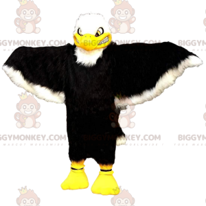 Kostým maskota BIGGYMONKEY™ černobílý kostým velkého orla a