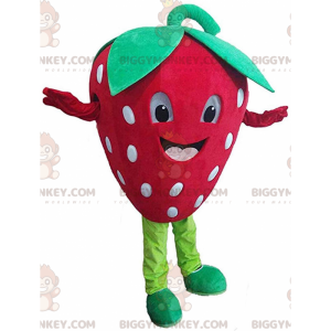 Kæmpe rødt jordbær BIGGYMONKEY™ maskot kostume, jordbær kostume