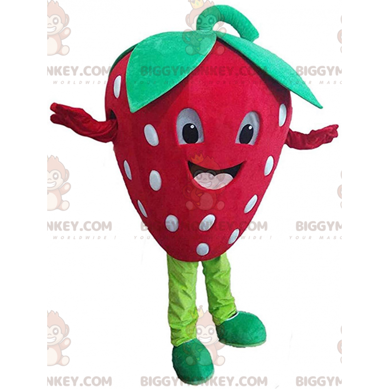 Costume de mascotte BIGGYMONKEY™ de fraise rouge géante