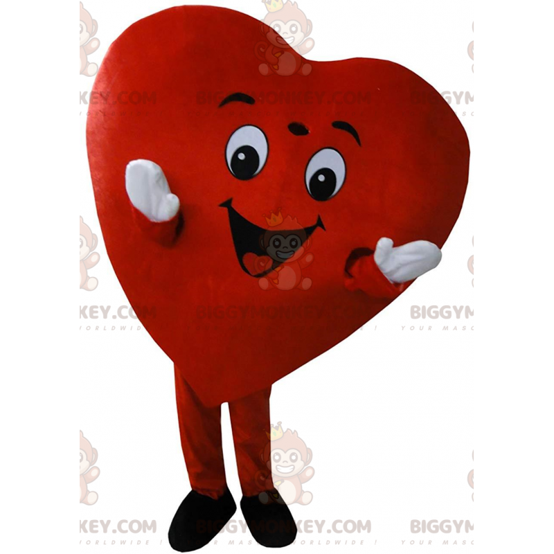 BIGGYMONKEY™ costume mascotte cuore rosso gigante, costume
