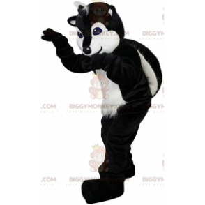 BIGGYMONKEY™ mascot costume black and white polecat, raccoon