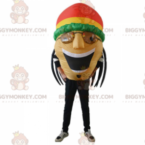 BIGGYMONKEY™ Mascot Costume Inflatable Rastaman, Jamaican with