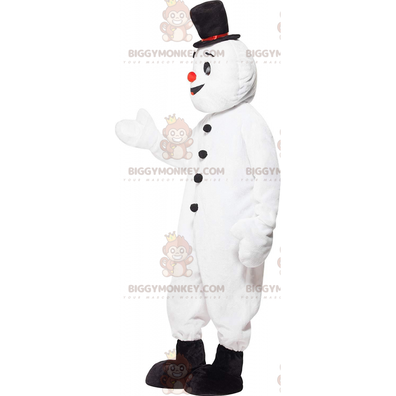 BIGGYMONKEY™ Disfraz de mascota de muñeco de nieve blanco con BIGGYMONKEY™ Disfraz de mascota de muñeco de nieve blanco con