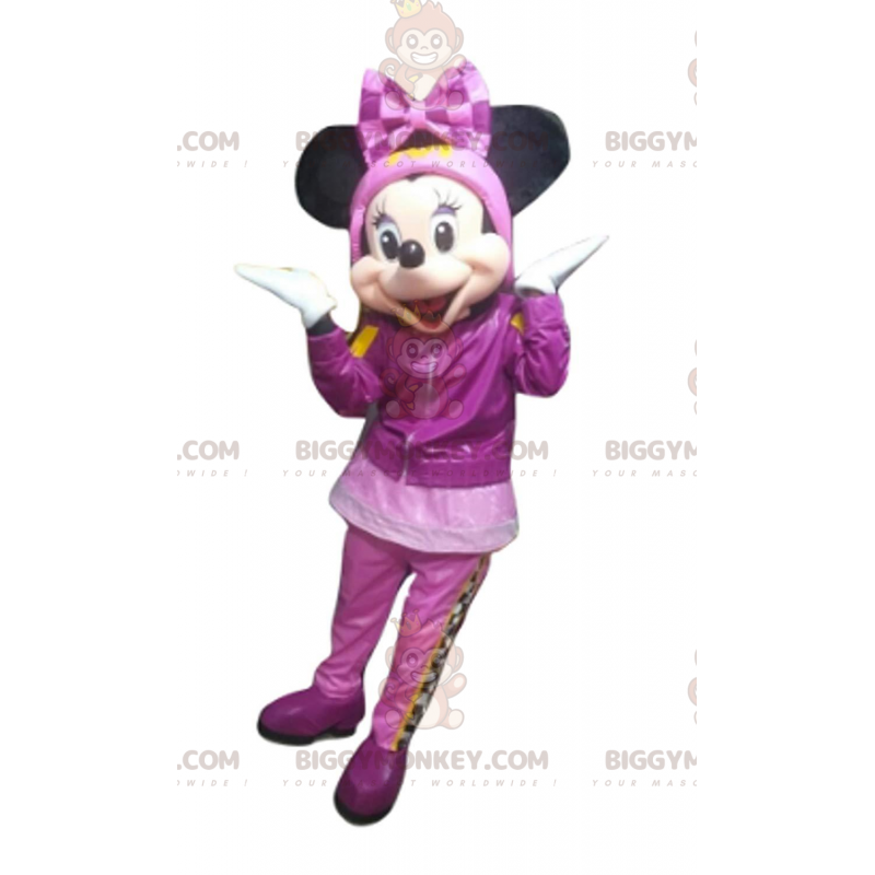 Kostium maskotki Myszki Minnie BIGGYMONKEY™ w zimowym stroju Kostium maskotki Myszki Minnie BIGGYMONKEY™ w zimowym stroju