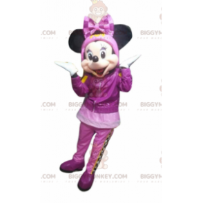Traje de mascote Minnie Mouse BIGGYMONKEY™ em traje de inverno