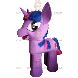 BIGGYMONKEY™ maskot kostume fra My little pony, pink og blå