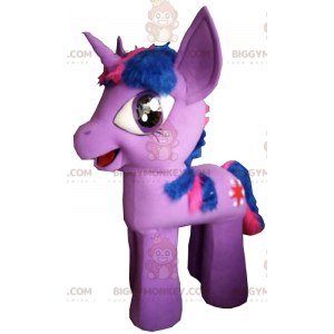BIGGYMONKEY™ maskotdräkt från My little pony, rosa och blå