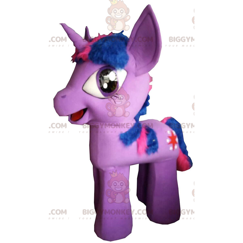 BIGGYMONKEY™ mascot costume from My little pony, pink and blue BIGGYMONKEY™ mascot costume from My little pony, pink and blue