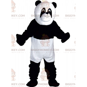 BIGGYMONKEY™ mascot costume of white and black panda, two-tone