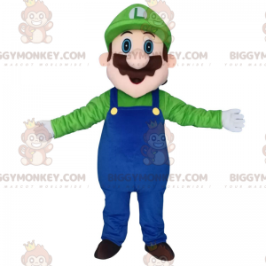 BIGGYMONKEY™ mascot costume of Luigi, Mario's famous plumber