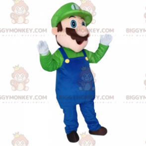BIGGYMONKEY™ mascot costume of Luigi, Mario's famous plumber