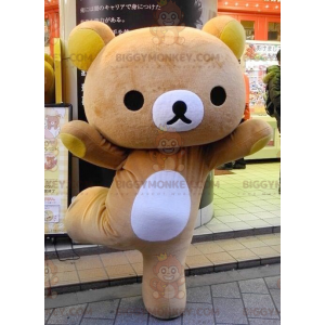 BIGGYMONKEY™ Big Brown and Yellow Teddy Bear Mascot Costume –