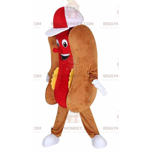 BIGGYMONKEY™ jättiläinen hot dog maskottiasu, katuruokaasu