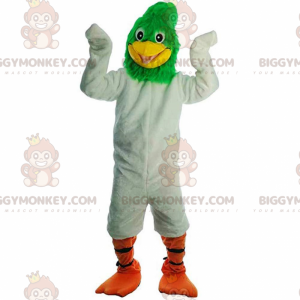 Geococcyx Giant White and Green Bird BIGGYMONKEY™ maskotkostume