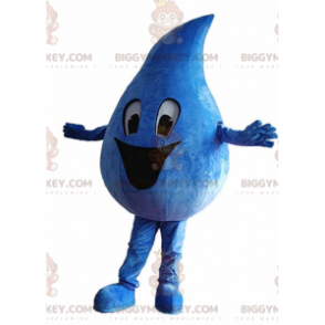 Giant Blue Blob BIGGYMONKEY™ maskotkostume med stort smil -