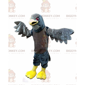 Giant Grey Falcon BIGGYMONKEY™ Maskottchen-Kostüm, Grey