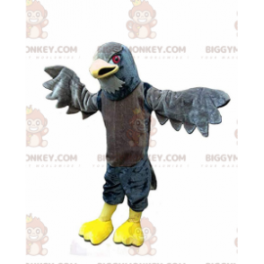Giant Grey Falcon BIGGYMONKEY™ maskottiasu, harmaa kotkan puku - Lintu maskotti - BIGGYMONKEY_011519 - BiggyMonkey.com