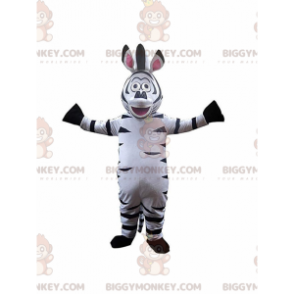 BIGGYMONKEY™ maskotkostume af Marty den berømte tegneseriezebra