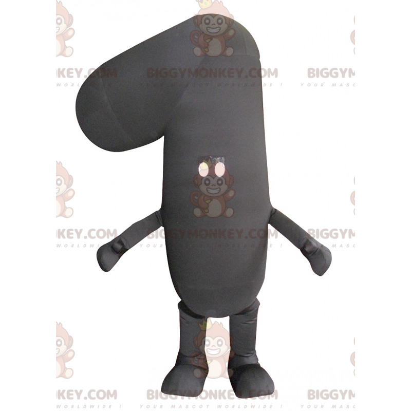 Kostým maskota Black Number One BIGGYMONKEY™ – Biggymonkey.com