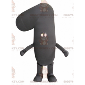 Svart nummer ett BIGGYMONKEY™ maskotdräkt - Oklassificerade maskot - BIGGYMONKEY_0138 - BiggyMonkey.com