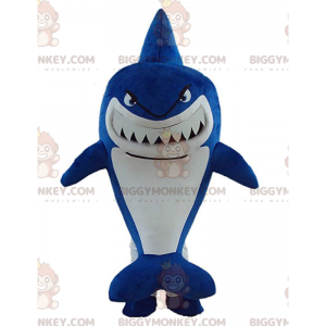 BIGGYMONKEY™ Mascot Costume Fierce Looking Big Blue Shark Sea