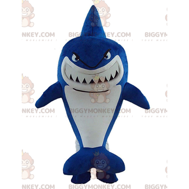 BIGGYMONKEY™ Mascot Costume Fierce Looking Big Blue Shark Sea