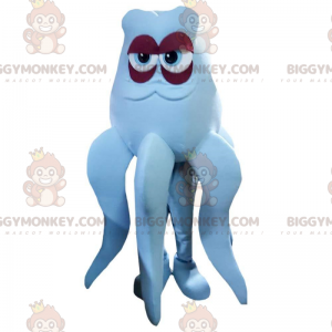 BIGGYMONKEY™ mascot costume octopus, white octopus, giant, sea