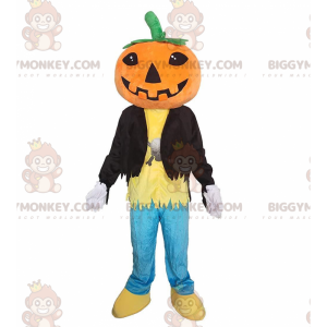 Giant smiling pumpkin BIGGYMONKEY™ mascot costume, Halloween