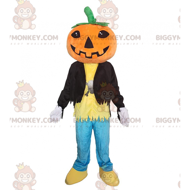 Giant smiling pumpkin BIGGYMONKEY™ mascot costume, Halloween