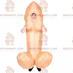 Giant pink penis BIGGYMONKEY™ mascot costume, large phallus