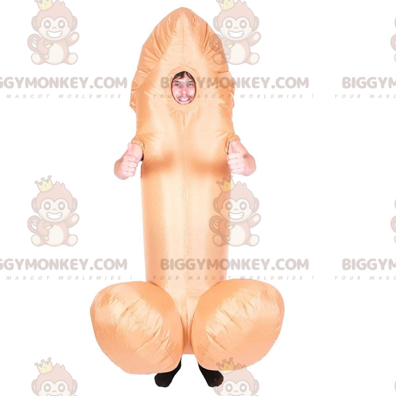 Giant pink penis BIGGYMONKEY™ mascot costume, large phallus