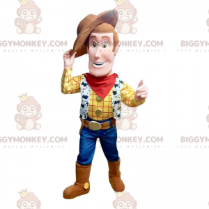 BIGGYMONKEY™ mascottekostuum van Woody, de beroemde sheriff uit