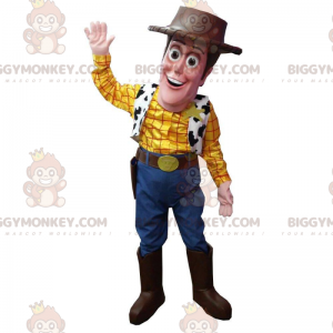 BIGGYMONKEY™ maskotdräkt av Woody, den berömda sheriffen från