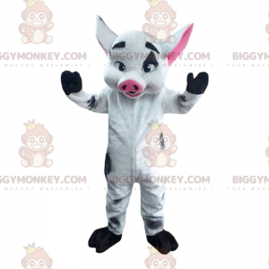 BIGGYMONKEY™ Giant Boar, White & Black Wild Pig Mascot Costume