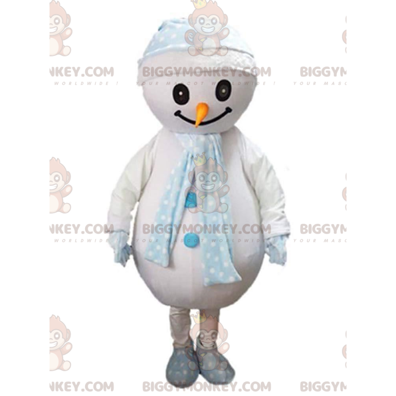 BIGGYMONKEY™ Stor snögubbemaskotdräkt med halsduk och mössa - BIGGYMONKEY™ Stor snögubbemaskotdräkt med halsduk och mössa -
