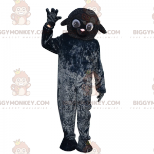 Very cute black sheep BIGGYMONKEY™ mascot costume, farm costume