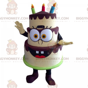 Costume de mascotte BIGGYMONKEY™ de gâteau d'anniversaire