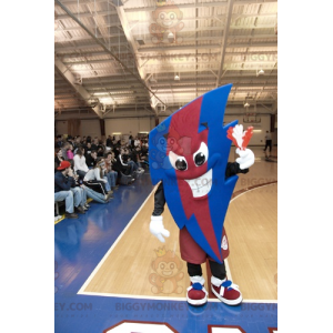 BIGGYMONKEY™ mascot costume in a very expressive red and blue