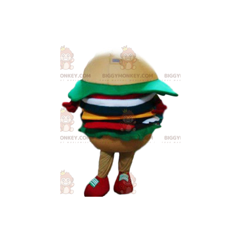 BIGGYMONKEY™ Mascot Costume Burger med sallad, tomater, lök - BIGGYMONKEY™ Mascot Costume Burger med sallad, tomater, lök -