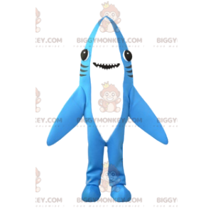 BIGGYMONKEY™ Disfraz gigante de mascota de tiburón azul y